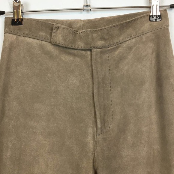 RALPH LAUREN Black Label Lamb Suede Leather Pants - Picture 5 of 14